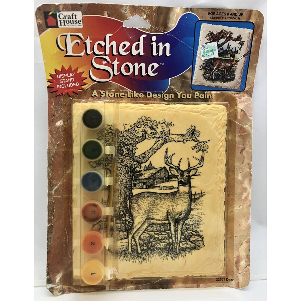 Etched in Stone Deer 32501 ￼Paint Kit By Craft House- (New in Package)